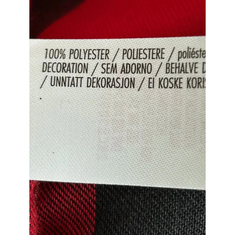 Disney Minnie Mouse Holiday Nightshirt 2X Red Black Buffalo Check Plaid Flannel - Picture 9 of 13